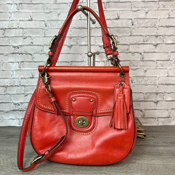 Rare Coach Leather Willis Vermilli​on 19132 Limited edition - Picture 1 of 8